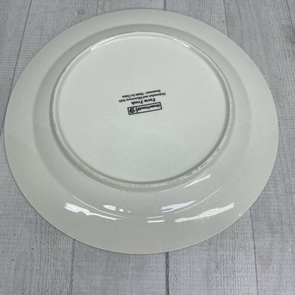 Home Trends Dining Home Trends Farm Fresh White Red Checker Border Stoneware Dinner Plates